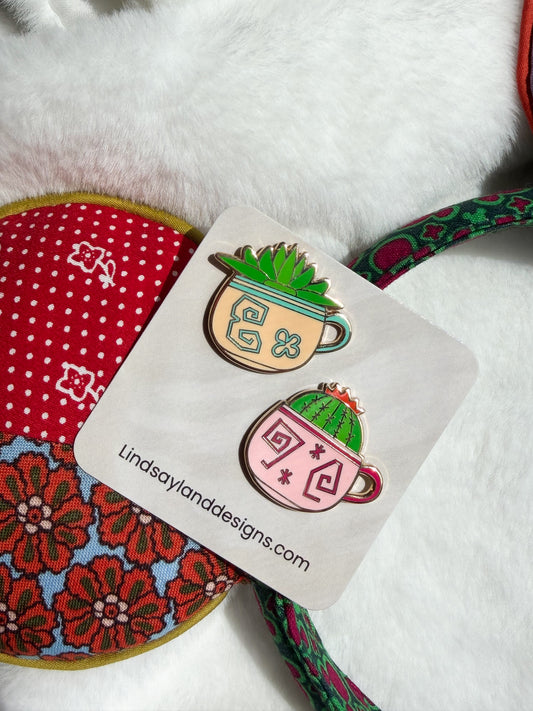 Teacup planter - pins